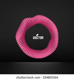 Lattice Geometric Polygonal Element. Connection Structure. Vector Illustration.
