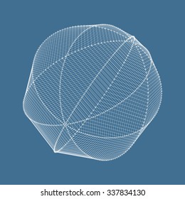 Gittergeometrisches Polygonelement. Verbindungsstruktur. Vektorgrafik.