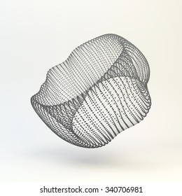 Gittergeometrisches Polygonelement. Verbindungsstruktur. Vektorgrafik.