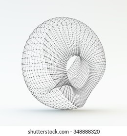 Gittergeometrisches Polygonelement. Verbindungsstruktur. Vektorgrafik.
