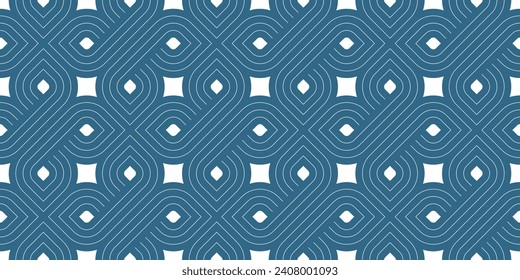 Lattice geometric seamless pattern vector design, trendy retro style minimal grid tiling, monochrome net linear art.