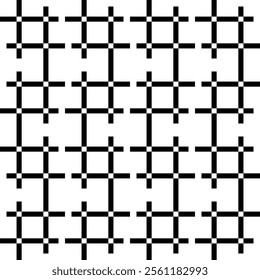 Lattice Grid Seamless Pattern. Squares Mesh. Intersected Lines Grid Pattern. Vector Illustration