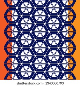 Lattice of hexagonal shapes in the Japanese style. Modern vector pattern