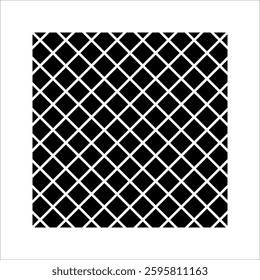 lattice pattern Icon Symbol isolated white background. vector illustration. color editable.