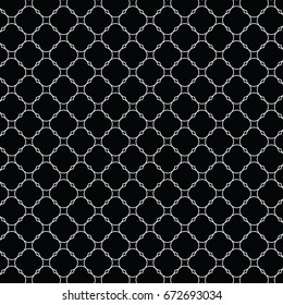 Lattice pattern with trendy lattice on a background. Repeating pattern background. Clover leaves of four leaves. Modern stylish texture. Repeating geometric tiles.