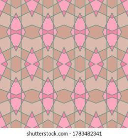 Lattice rhombus shapes vector seamless pattern for interior decor. Art deco pattern. Tileable lines structure grid.