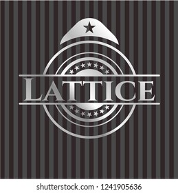 Lattice silver shiny emblem