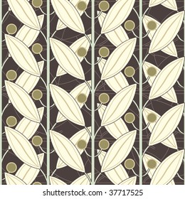 lattice from stems and leaves in floral pattern