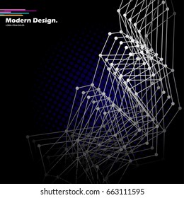 Lattice structure. Abstract geometrical pattern. Eps10.