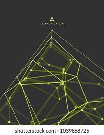 Lattice structure. Science or technology background. Graphic design. 3d grid surface. Abstract vector illustration.