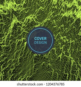 Lattice structure. Science or technology background. Graphic design. 3d grid surface. Abstract  vector illustration.