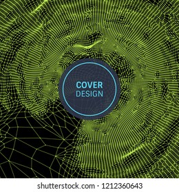 Lattice structure. Science or technology background. Graphic design. 3d grid surface. Abstract  vector illustration.