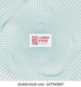 Lattice Structure. Science or Technology Background. Graphic Design. 3D Grid Surface. Abstract  Vector Illustration.