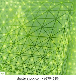 Lattice Structure. Science or Technology Background. Graphic Design. 3D Grid Surface. Abstract  Vector Illustration. 