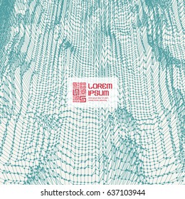 Lattice Structure. Science or Technology Background. Graphic Design. 3D Grid Surface. Abstract  Vector Illustration.