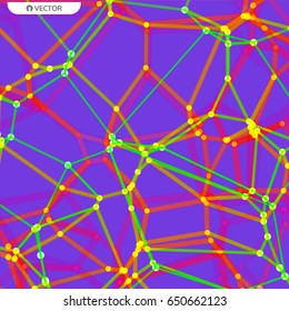 Lattice Structure. Science or Technology Background. Graphic Design. 3D Grid Surface. Abstract Vector Illustration. 