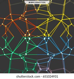 Lattice Structure. Science or Technology Background. Graphic Design. 3D Grid Surface. Abstract Vector Illustration. 