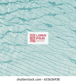 Lattice Structure. Science or Technology Background. Graphic Design. 3D Grid Surface. Abstract  Vector Illustration.