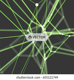 Lattice Structure. Science or Technology Background. Graphic Design. 3D Grid Surface. Abstract Vector Illustration. 