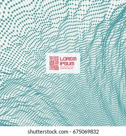 Lattice Structure. Science or Technology Background. Graphic Design. 3D Grid Surface. Abstract  Vector Illustration.