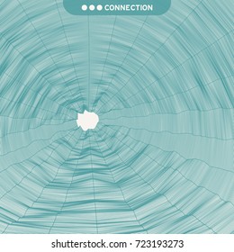 Lattice structure. Science or technology background. Graphic design. 3D grid surface. Abstract vector illustration.