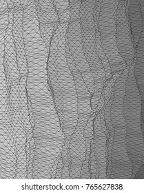 Lattice structure. Science or technology background. Graphic design. 3d grid surface. Abstract vector illustration.