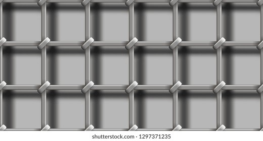 Lattice. Wicker grid. Grid with shadow. Seamless vintage grille. Background for your site. Vector graphics