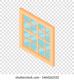 Lattice window frame icon. Isometric illustration of lattice window frame vector icon for web