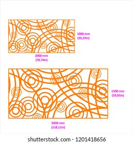 Lattice_circles01 - Optimized drawings for laser and CNC lattices for architecture and luxury decoration