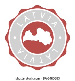 Latvia Badge Map Vector Seal. National Symbol Country Stamp Design Icon Label. 