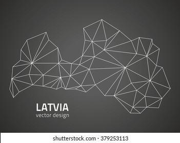Latvia Contour Map