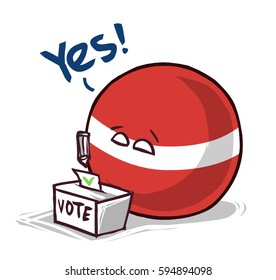 Latvia country ball voting yes