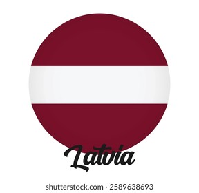 Latvia country flag in circle vector illustration
