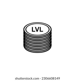 Latvia Currency Symbol, Latvian Lats Icon, LVL Sign. Vector Illustration