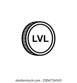 Latvia Currency Symbol, Latvian Lats Icon, LVL Sign. Vector Illustration