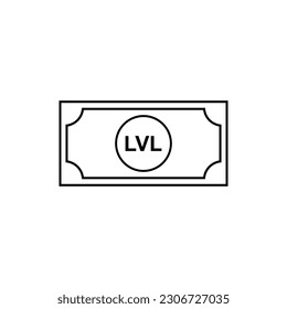 Latvia Currency Symbol, Latvian Lats Icon, LVL Sign. Vector Illustration