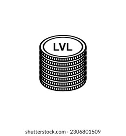 Latvia Currency Symbol, Latvian Lats Icon, LVL Sign. Vector Illustration