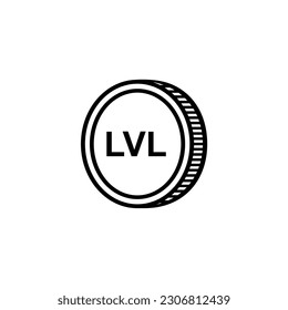 Latvia Currency Symbol, Latvian Lats Icon, LVL Sign. Vector Illustration