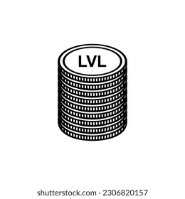 Latvia Currency Symbol, Latvian Lats Icon, LVL Sign. Vector Illustration