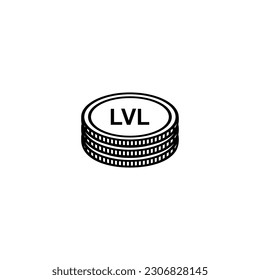 Latvia Currency Symbol, Latvian Lats Icon, LVL Sign. Vector Illustration