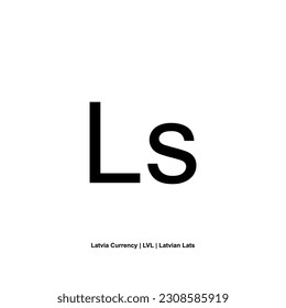 Latvia Currency Symbol, Latvian Lats Icon, LVL Sign. Vector Illustration