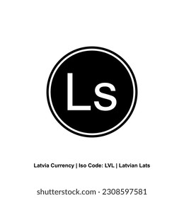 Latvia Currency Symbol, Latvian Lats Icon, LVL Sign. Vector Illustration