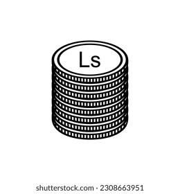 Latvia Currency Symbol (Version 2), Latvian Lats Icon, LVL Sign. Vector Illustration