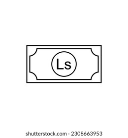 Latvia Currency Symbol (Version 2), Latvian Lats Icon, LVL Sign. Vector Illustration