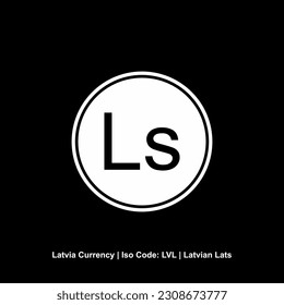 Latvia Currency Symbol (Version 2), Latvian Lats Icon, LVL Sign. Vector Illustration