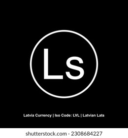 Latvia Currency Symbol (Version 2), Latvian Lats Icon, LVL Sign. Vector Illustration