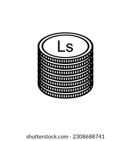 Latvia Currency Symbol (Version 2), Latvian Lats Icon, LVL Sign. Vector Illustration