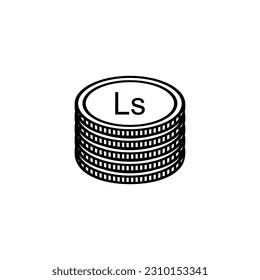 Latvia Currency Symbol (Version 2), Latvian Lats Icon, LVL Sign. Vector Illustration