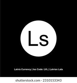 Latvia Currency Symbol (Version 2), Latvian Lats Icon, LVL Sign. Vector Illustration