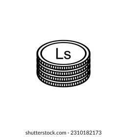 Latvia Currency Symbol (Version 2), Latvian Lats Icon, LVL Sign. Vector Illustration